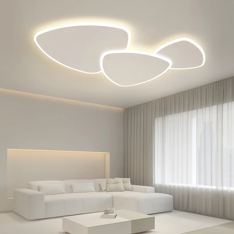 Lámpara de techo para sala de estar, luces de comedor, simple, nórdica, moderna, blanca y negra, LED, Lámpara decorativa para el hogar