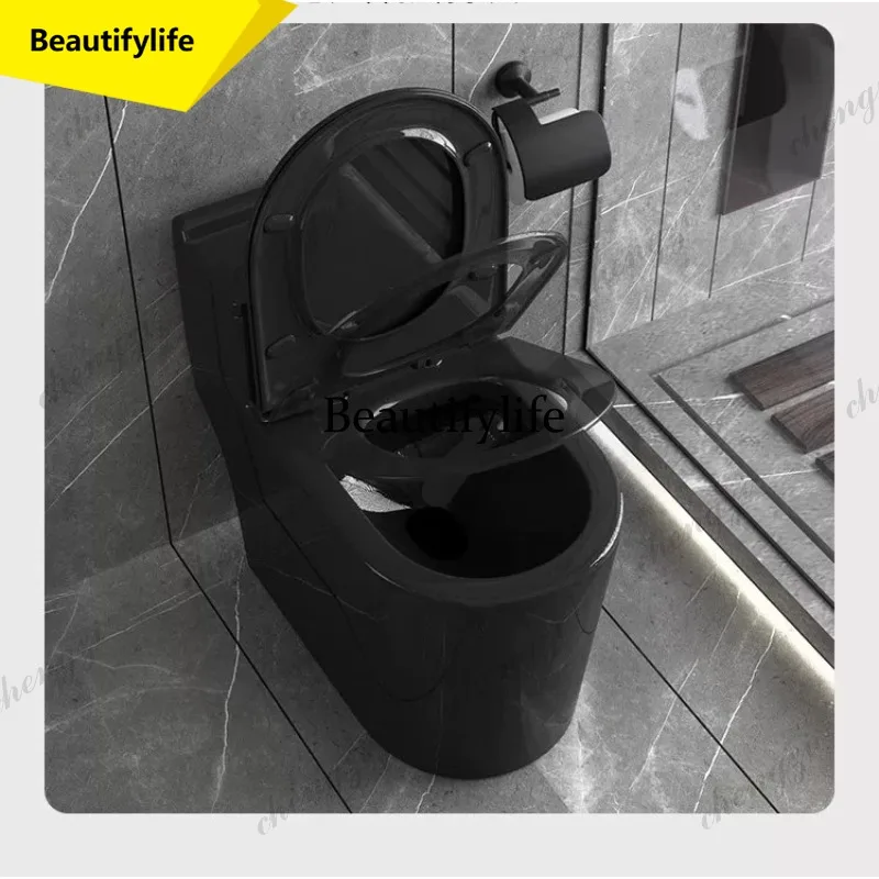 M9344 Black toilet new high temperature firing large diameter anti-blocking deodorant siphon toilet