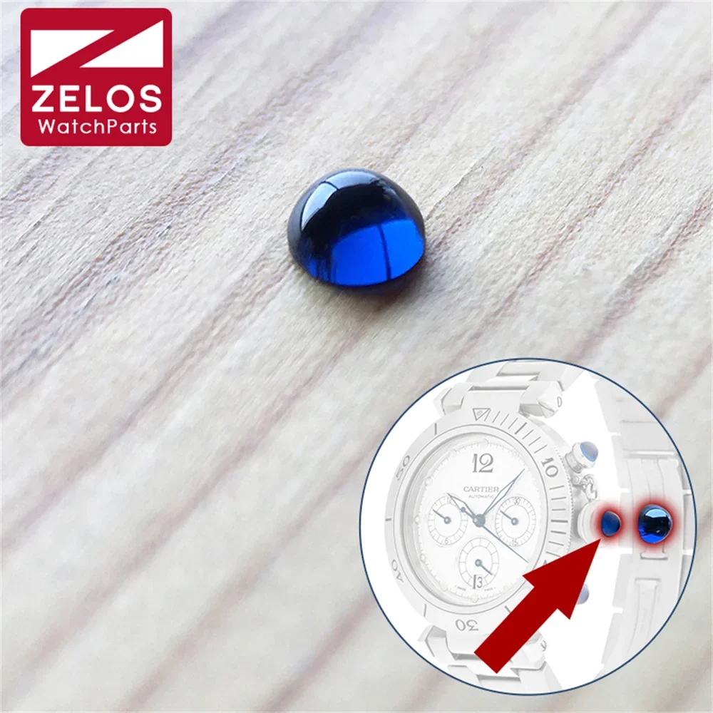

Watch Crown Blue Sapphire Dot for Cartier Pasha Watch Crown