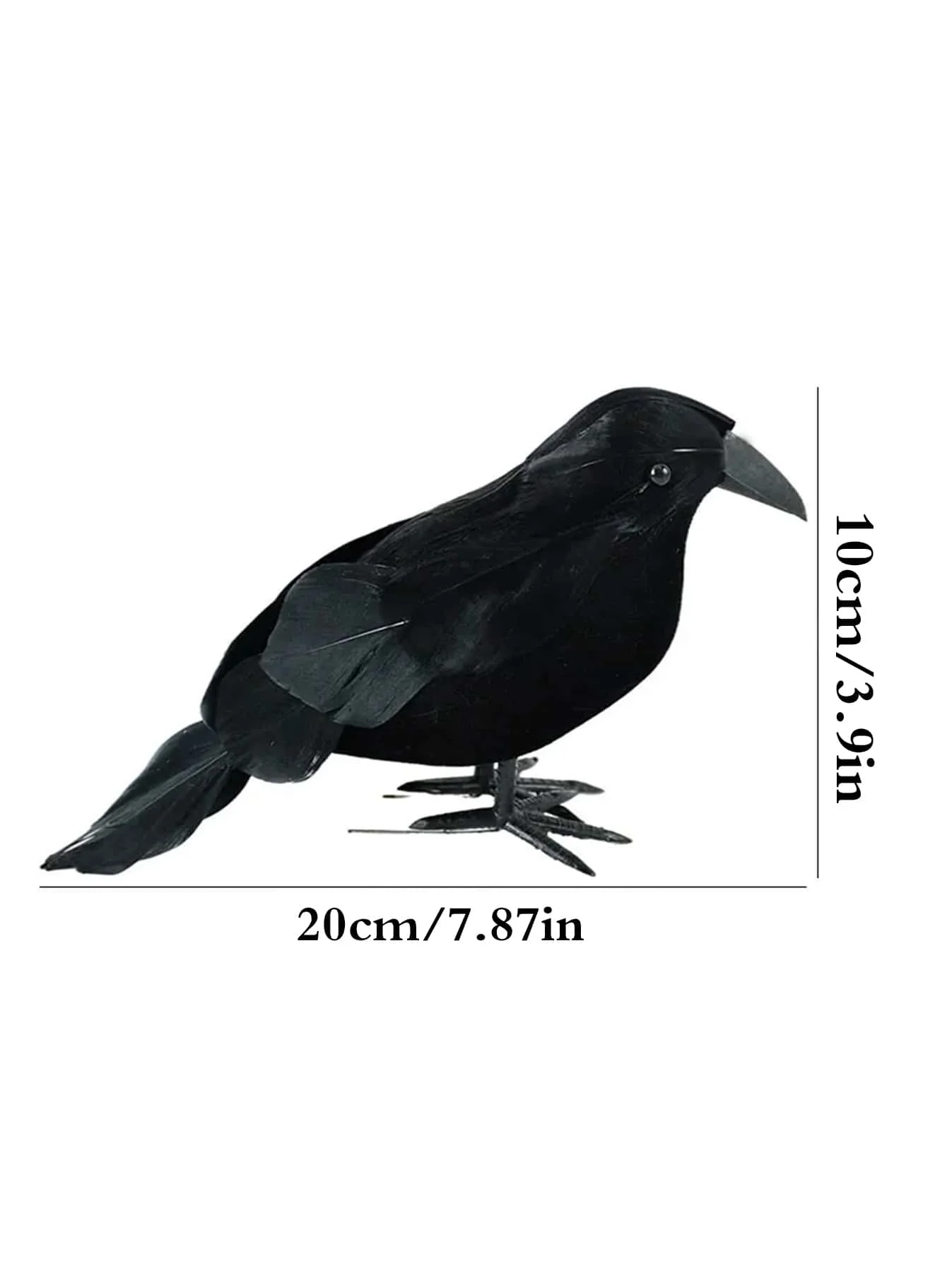 1pcHalloween black feathered crow crow ornament artificial crow shoulder props Halloween party decorations tree fireplace window