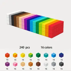 Designer Building Blocks Rainbow Cube Colorful Connection Block DIY Model Children Toys Birthday Christmas Gifts for Kids Toys