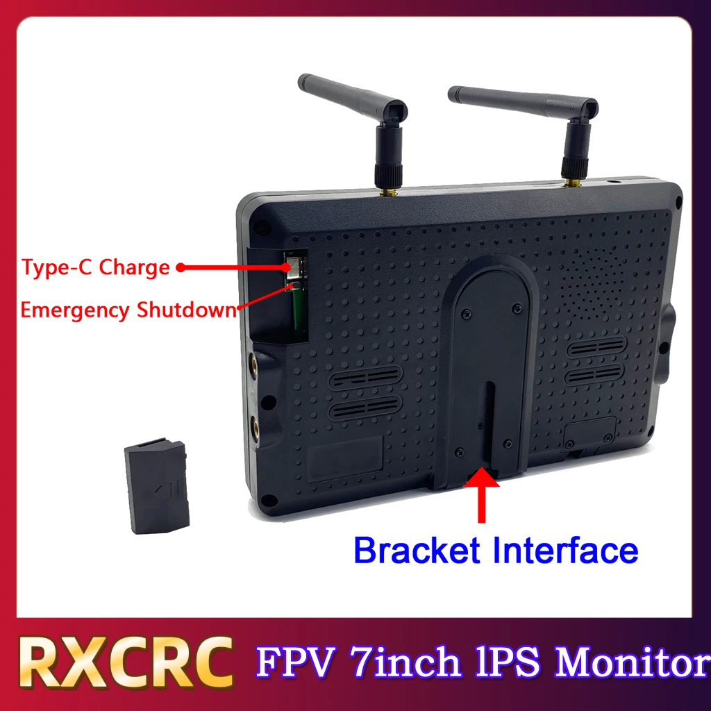 RXCRC 5.8G 400mW VTX Transmitter With 1500TVL 130°fov Camera,FPV 56CH 7 inch receiving Monitor.For RC Multicopter FPV Drone Part