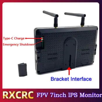 RXCRC FPV 5.8G 56頻道 7吋顯示器 雙天線 解析度1024*600像素 高亮度600cd/㎡ 內建3.7V 3000mAh電池 10 最佳銷售 監控第一人稱視角 - №8
