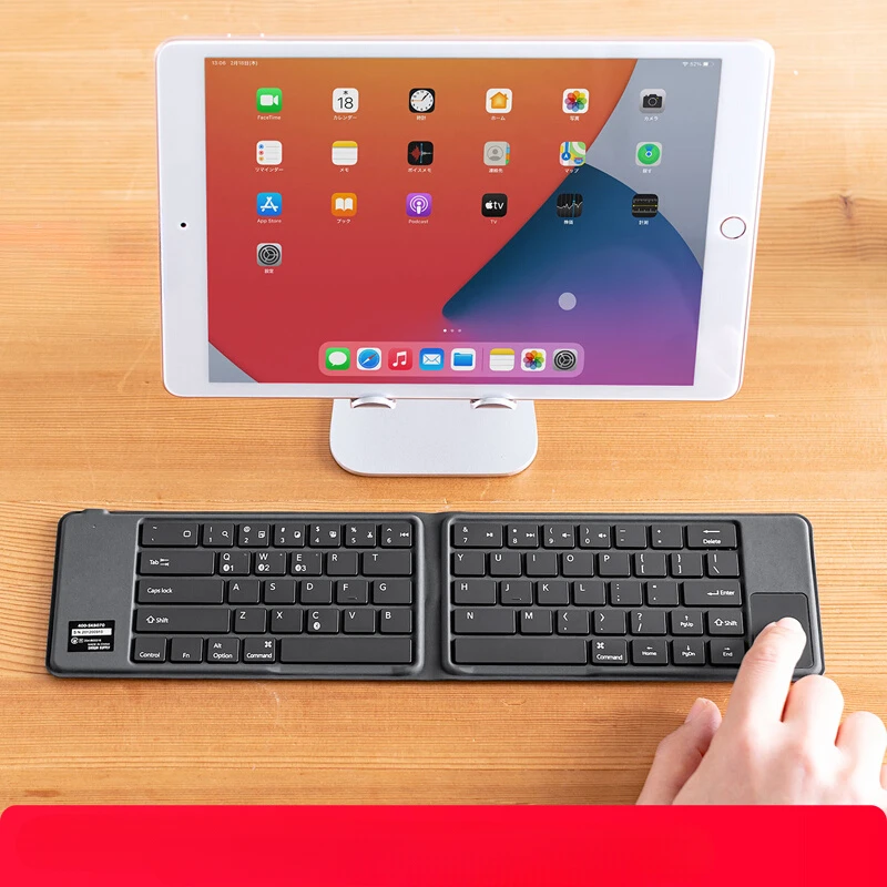 SANWA folding bluetooth keyboard touch ipad mobile phone tablet mini ultra-thin creative office portable wireless keyboard