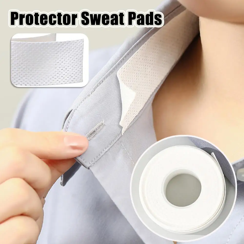 Disposable Self-Adhesive Sweat Pads White T-shirt Collar Pad Absorbent Hat Collar Hat Sticker Neck T-Shirt Anti-perspiratio F1N1