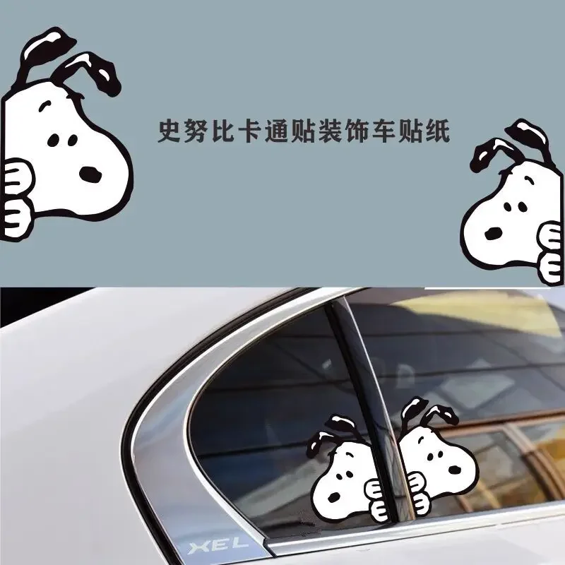 Snoopy Sticker Scratches block body side window rear windshield reflective warning decorative electric vehicle sticker