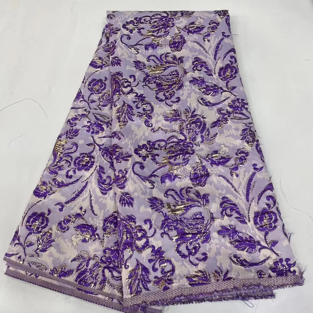 

Latest Purple African Lace Fabric 2022 High Quality Brocade Jacquard Fabric French Tulle Nigerian Lace Fabric For Party LJK22171