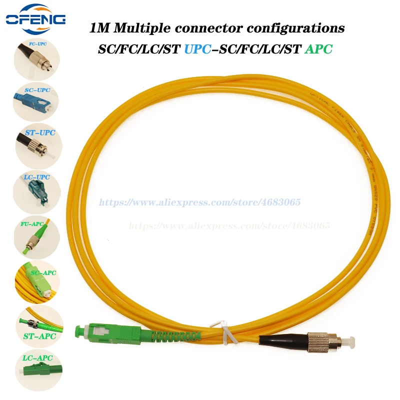 

1M FC LC SC SC APC UPC 3.0mm Fiber Jumper Optical Fiber Patch Cord Single Mode Cable Fiber Patch Cable customized