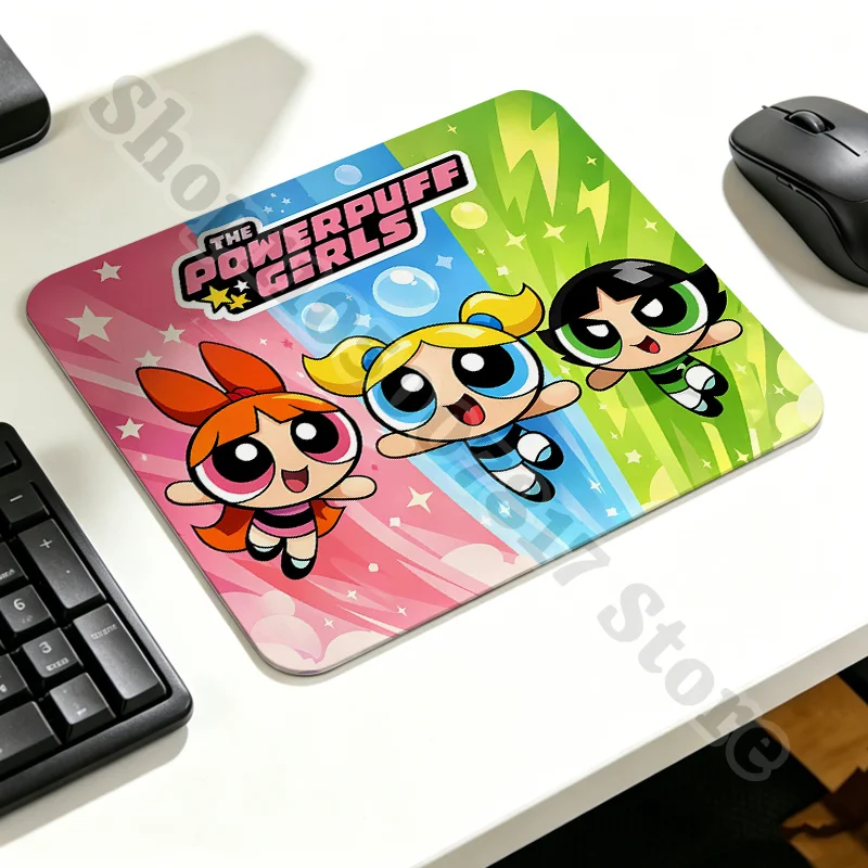 Kawaii The Powerpuffs Girls Creative Mouse Pad Cartoon Non-slip Mousepad Mice Accessories Anime Cute Mouses Mat Birthday Gifts view 5