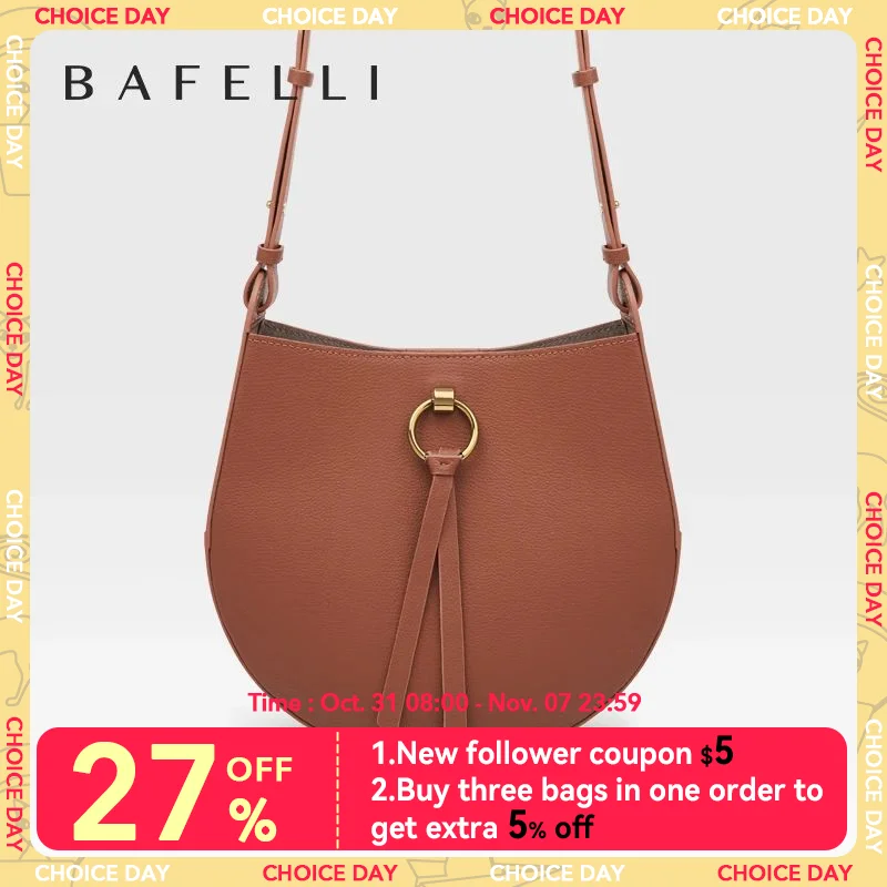 

CLASSIC 2023 WOMEN'S BAG BAFELLI BRAND BACKPACK STYLISH FEMALE SHOULDER CROSSBODY SADDLE VINTAGE STYLE LEATHER PURSE RETRO