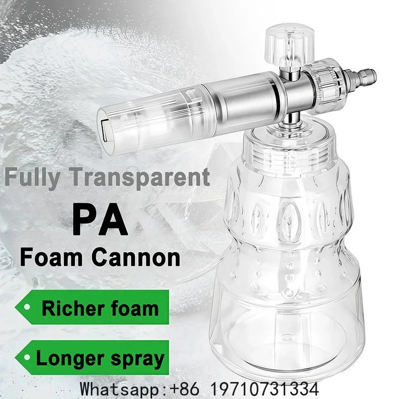 Fully Transparent PA Foam Sprayer, Richer Foam & Longer Spray, Adjustable for Pressure Washer Cleaning