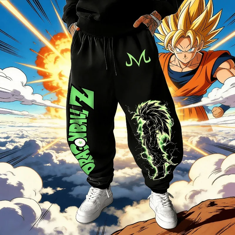 

Спортивные брюки Dragon Ball GOKU Majin Buu, аниме-леггинсы для мужчин и женщин, осенне-зимние, однотонные