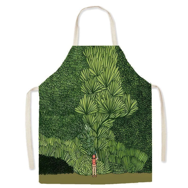 

Скандинавский стиль Ins, свежий льняной фартук для домашней кухни, талии для родителей и детей, кухонный студийный халат, фартук без рукавов