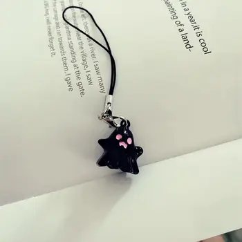 新品上市 1 件裝 高品質 3D 動漫幽靈手機掛件 卡通鑰匙扣掛繩 時尚萬聖節禮品袋裝飾 8 最佳銷售 神隱少女鑰匙扣 - №6