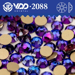 VDD 036 Purple Velvet SS16-SS30 2088 Rhinestone Crystal High Quality 8 Big 8 Small Flatback Stone DIY Crafts Nail Art Decoration