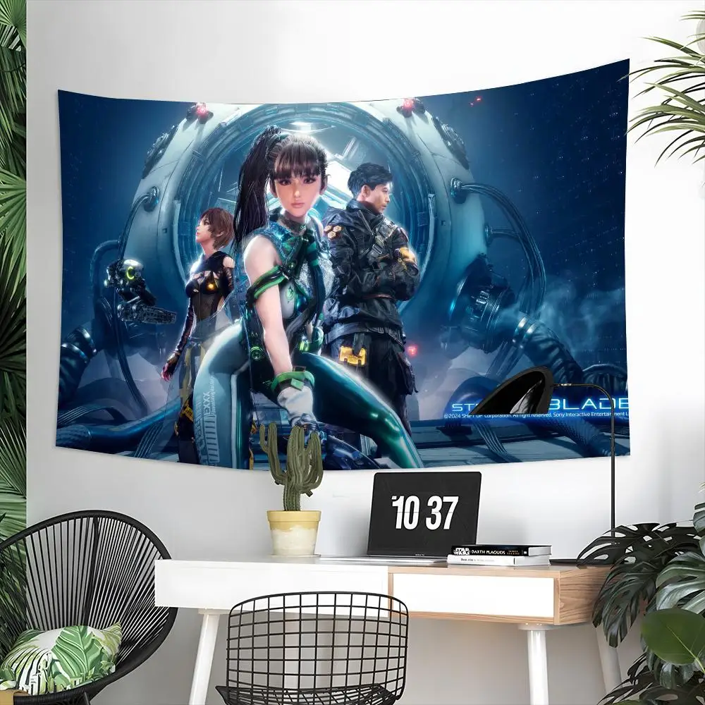 Classic Game S-Stellar Blade Tapestry Aesthetic Wall Hanging Decor Microfiber Fabric Art for Bedroom Living Room Home