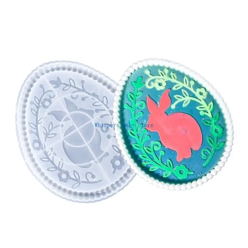 U90E Easy Release Tray Mold Flexible and Heat Resistant Silicone Mold with Rabbit Designs for Artistic and DIY Enthusiasts