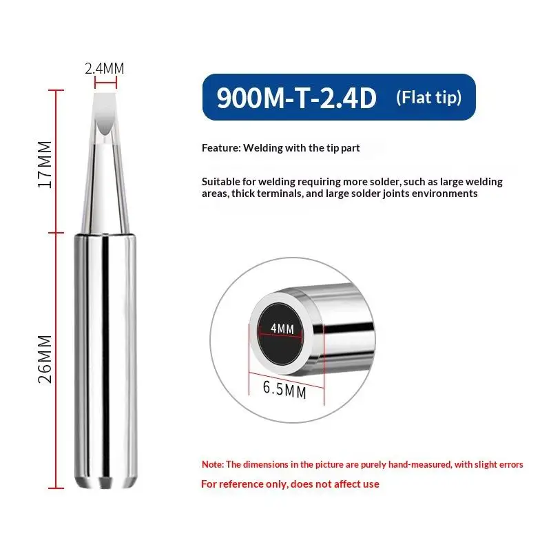 5Pcs/10Pcs 900M-T Soldering Iron Tips Set Pure Copper Electric Soldering Iron Replacement Head For DIY Electronic Repair