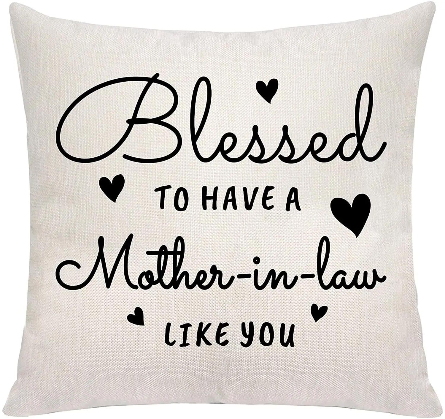 

To Mom Mother-in-Law Gift from Daughter Blessed to Have A Mother/Mother-in-Law/Bonus Mom Like You Throw Pillow Covers