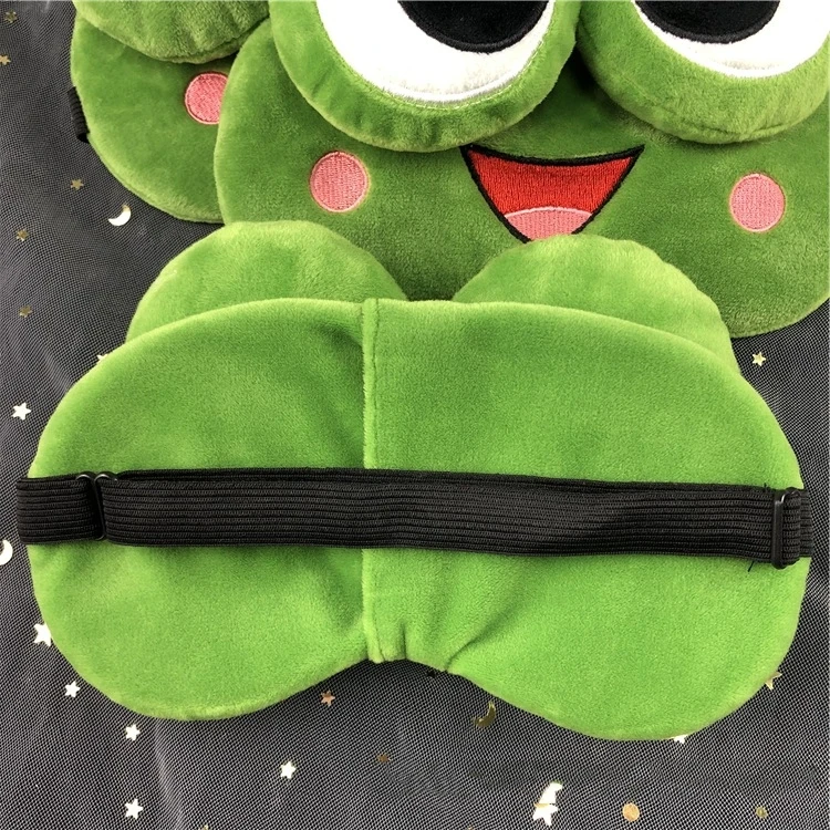 Frog Plush Sleep Mask Cute Sleeping Eye Cover For Children Lovely Blindfold Sort Plush Eyes Bandage Women Travel Warm Relax Nap