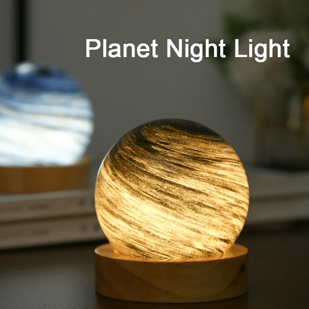 3D Planet Lamp 3-color Stepless Dimming Creative Romantic Bedroom Night Light For Christmas Birthday Gifts 80 X 90mm Wholesale