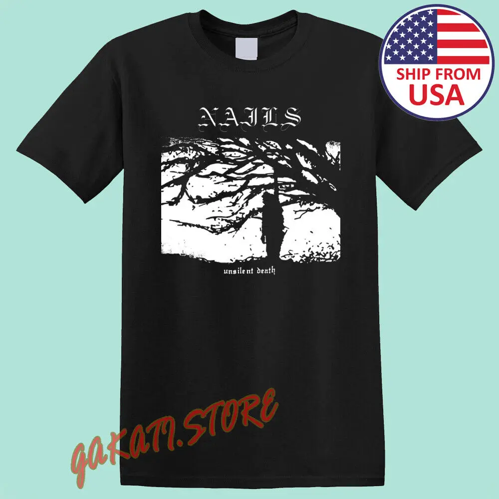 Мужская черная футболка NAILS Unsilent Death, размер S-5XL