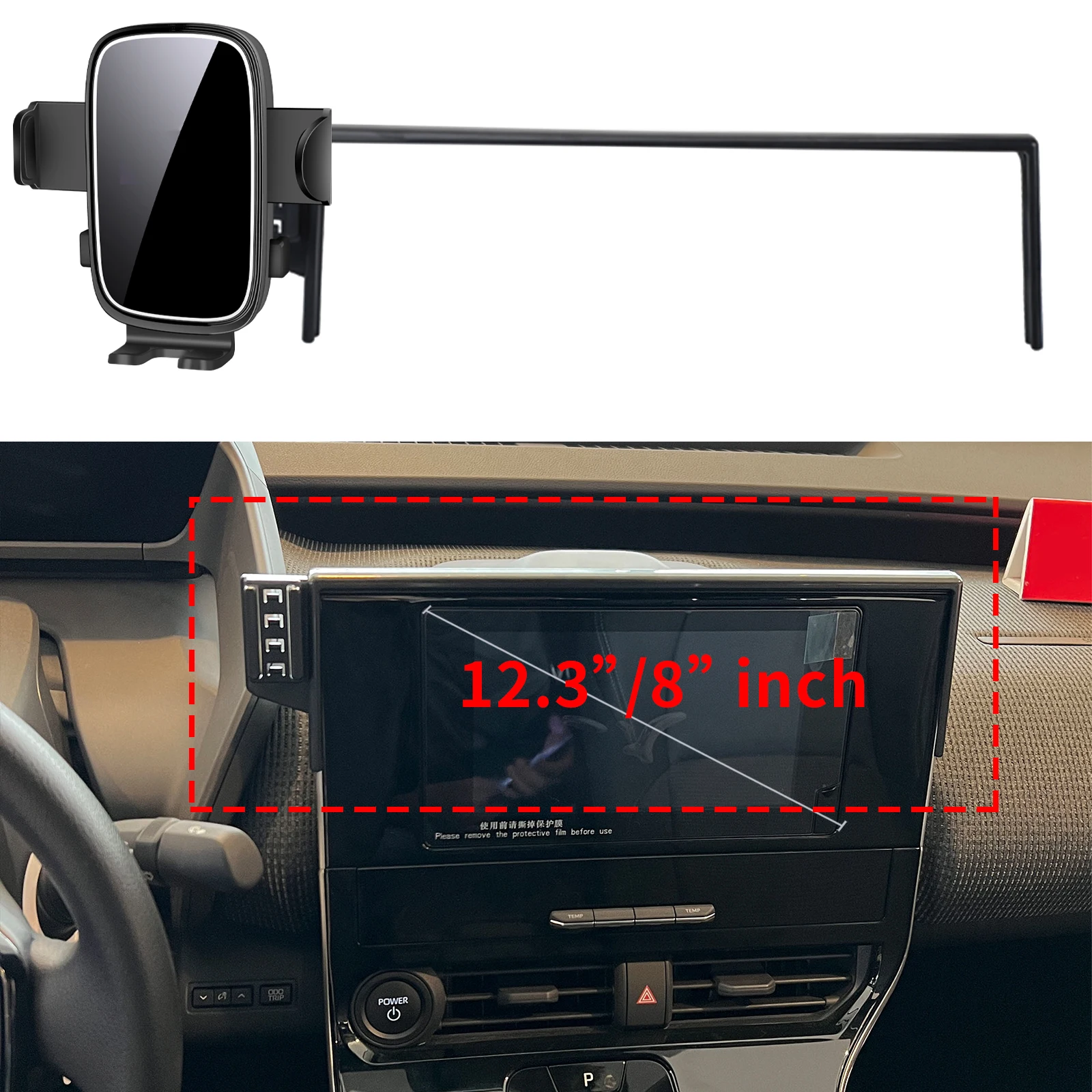 

fit for Toyota bZ4X 2022 2023 2024 Custom Fit Phone Holder Mount Dashboard Screen Base No Drill Car​​ accessoires