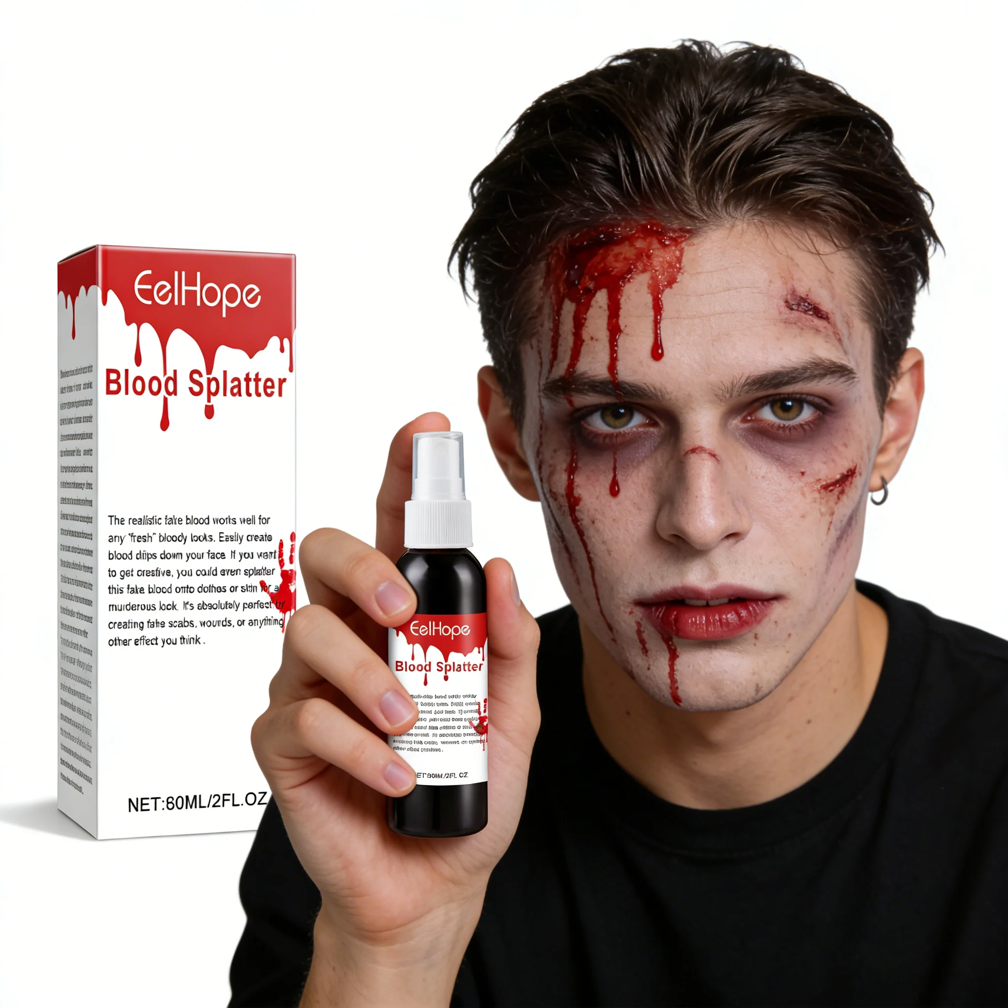 Fake Blood Spray Halloween Coagulated Blood Hematopoietic Props Clown Vampire Bleeding Realistic Blood Artificial Plasma Spray