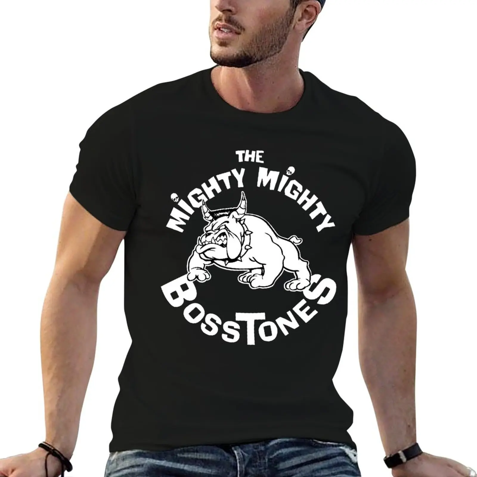 T-shirt avec logo The Mighty Bosstones, T-shirt de sport décontracté à manches courtes en coton
