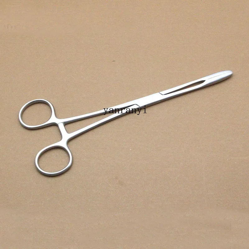 Plastic surgery instruments Large lengthened stainless steel Oval forceps with toothed sponge forceps clamp dressing forceps