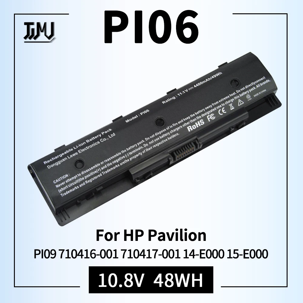 

PI06 Laptop Battery for HP PI09 710416-001 710417-001 Envy 15 15T 17 Pavilion 14-E000 15-E000 15t-e000 15z-e000 17-E000 17-E100