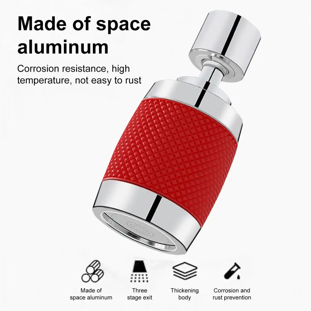 Shower Mode Faucet Sprayer Splash-proof Faucet Extender 360-degree Swivel Faucet Extender with Adjustable Water Flow