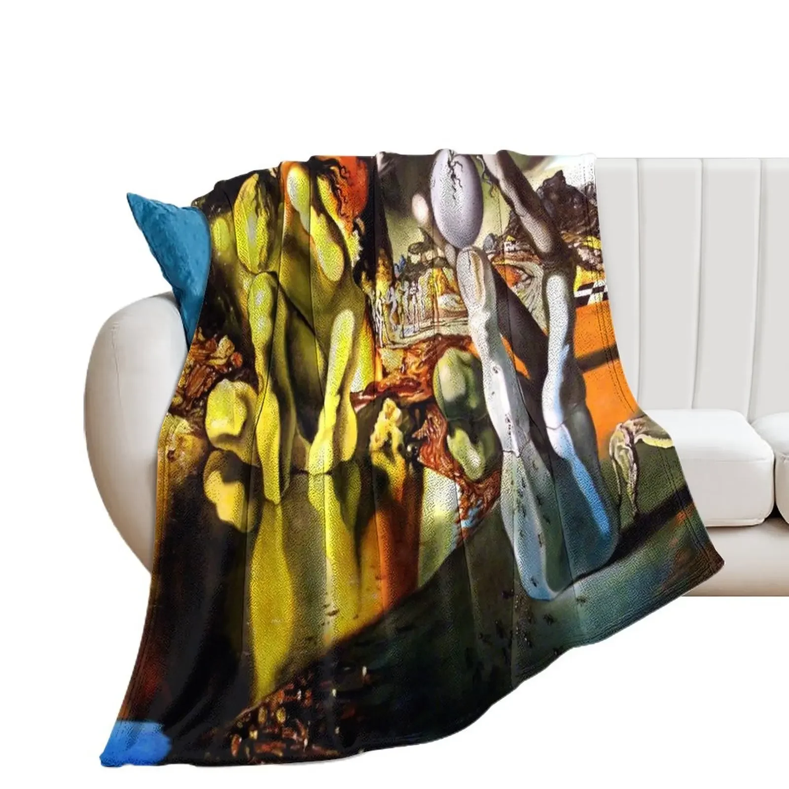 

Metamorphosis of Narcissus Salvador Dali Throw Blanket valentine gift ideas Hairy Bed covers Blankets