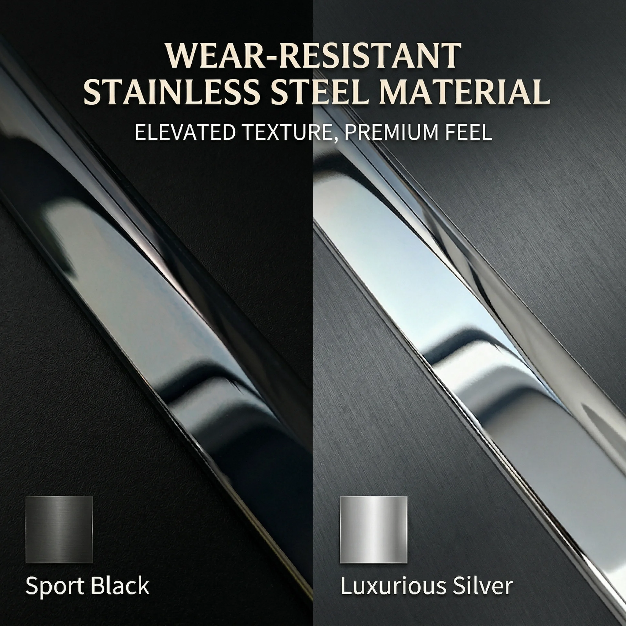 Car Accessories Black Door Chrome Window Decorative Moulding Trim