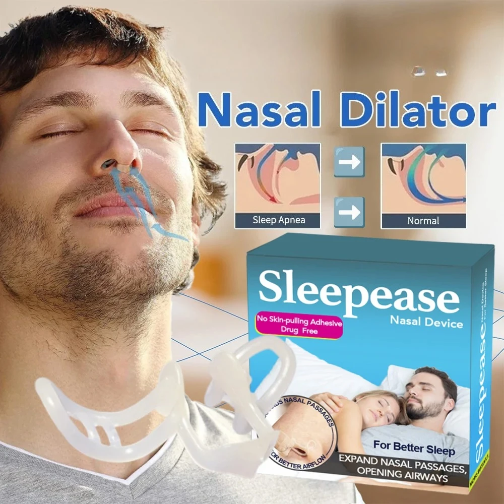 

2PCS Silicone Anti Snoring Device Prevent Snoring Sleeping Prevent Nasal Congestion Snoring Nose Clip Easy Breathe Improve Sleep