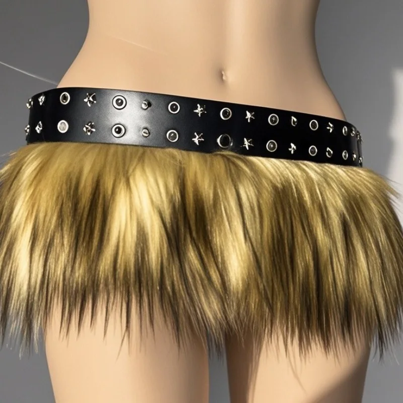 

Кисточка Д.И.А. Пушистый пояс унисекс с двойным выхлопным глазом в стиле панк