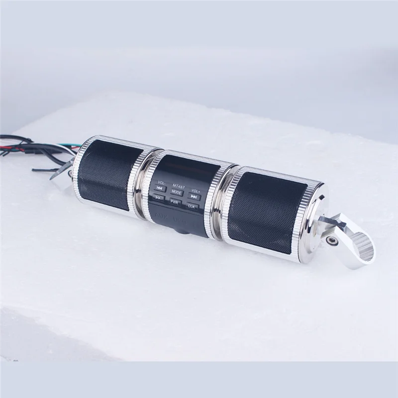 T36C BT الصوت دراجة نارية مكبر صوت ستيريو دراجة نارية تركيب مشغل MP3 مكبر للصوت سكوتر دراجة USB Fmradio الأسود