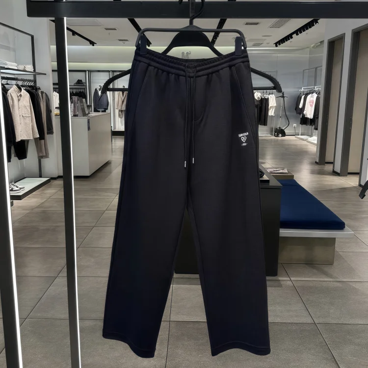 

Мужские трикотажные брюки Bla с эластичным поясом, повседневные, прямого кроя, молодежные, трендовые, весна-осень 2025