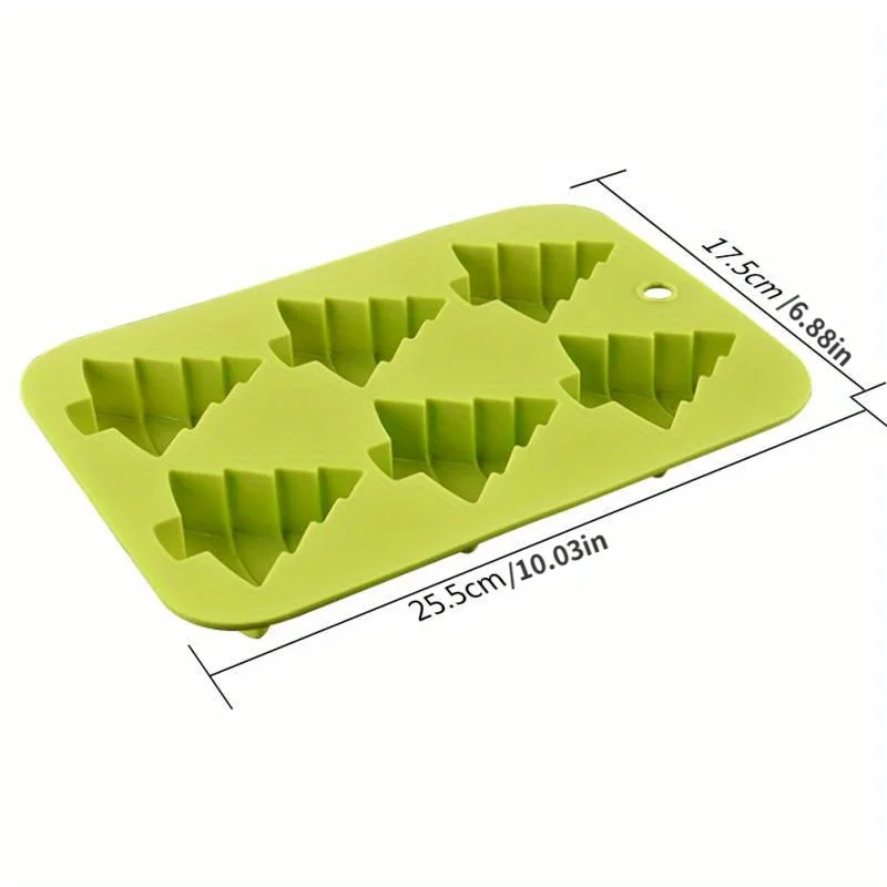 1pc/2pcs Silicone Cake Mold 6 Christmas Tree Halloween Baking Equipment Eco Friendly Reusable Non Stick Easy Clean
