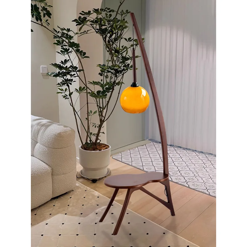 

Wood Led Floor Lamps Glass Lampshade for Living Room Sofa Side Coffee Table Standing Lights Bedroom Beside Light Home Decor