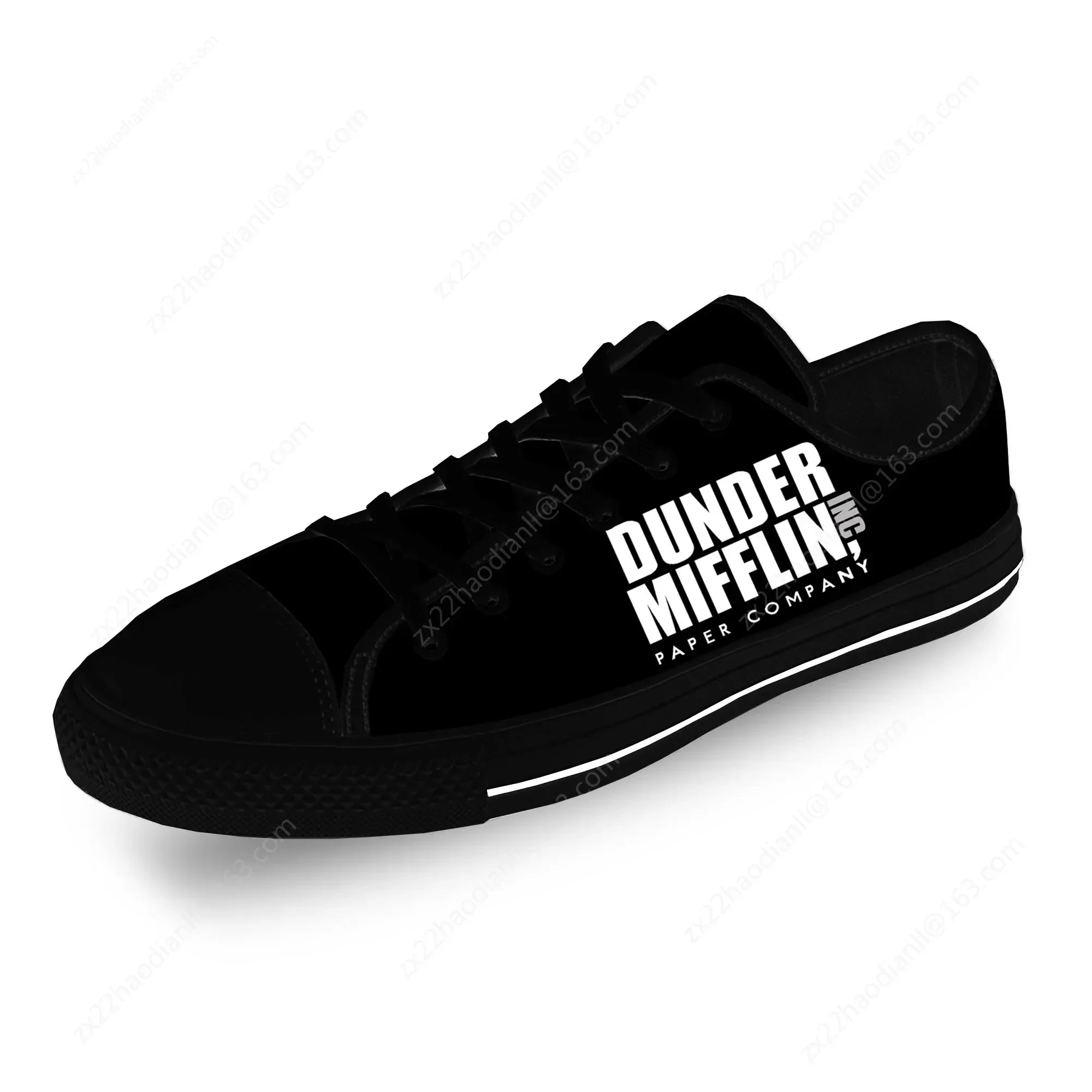 The Office TV Show Low Top Sneakers Mens Womens Teenager Dunder Mifflin Paper Casual Shoes Canvas Shoe Cosplay Lightweight Shoe