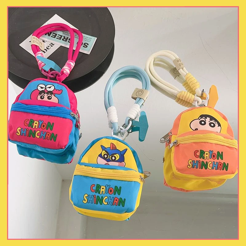 

Cute Cartoon Anime Crayon Shin chan Peripheral Mobile Pendant Wallet Cute Keychain Small Pendant Student Backpack Rope