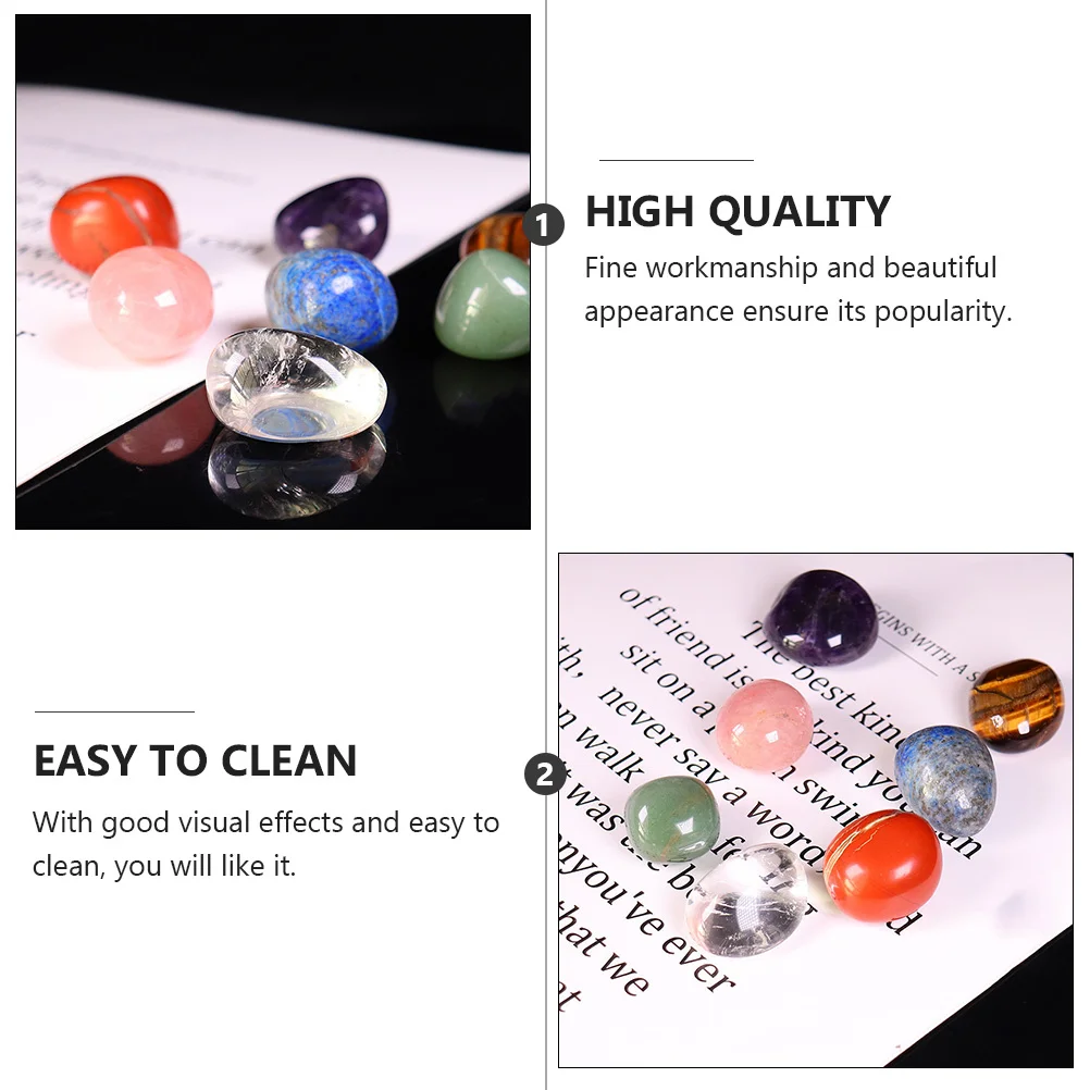 

7Pcs Natural Crystal Stones Natural Massaging Stones Decorative Crystal Stone Adorn Creative Gift Set Massaging Stone