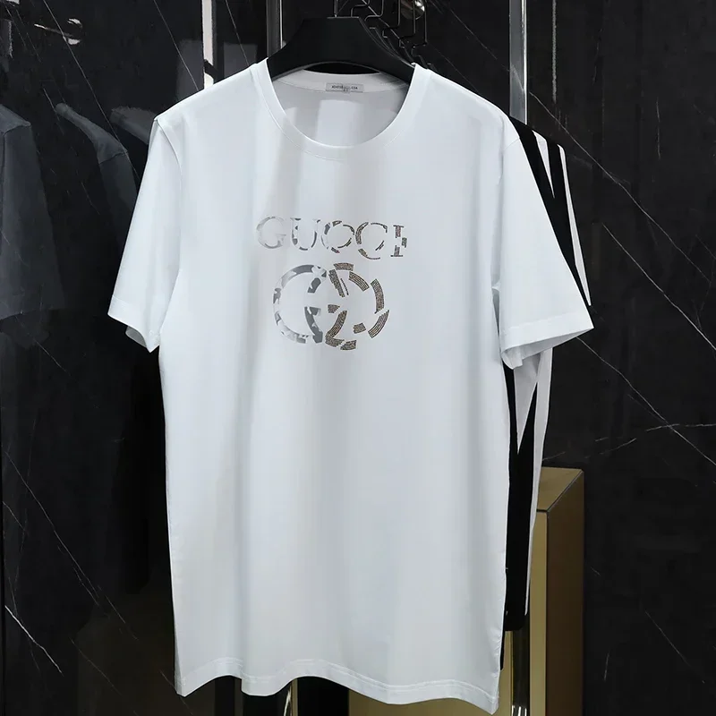 European Trendy Brand Short-sleeved T-shirt Men's American High-end Summer Trend Ins Fashionable Large-size Pure Cotton Clothes