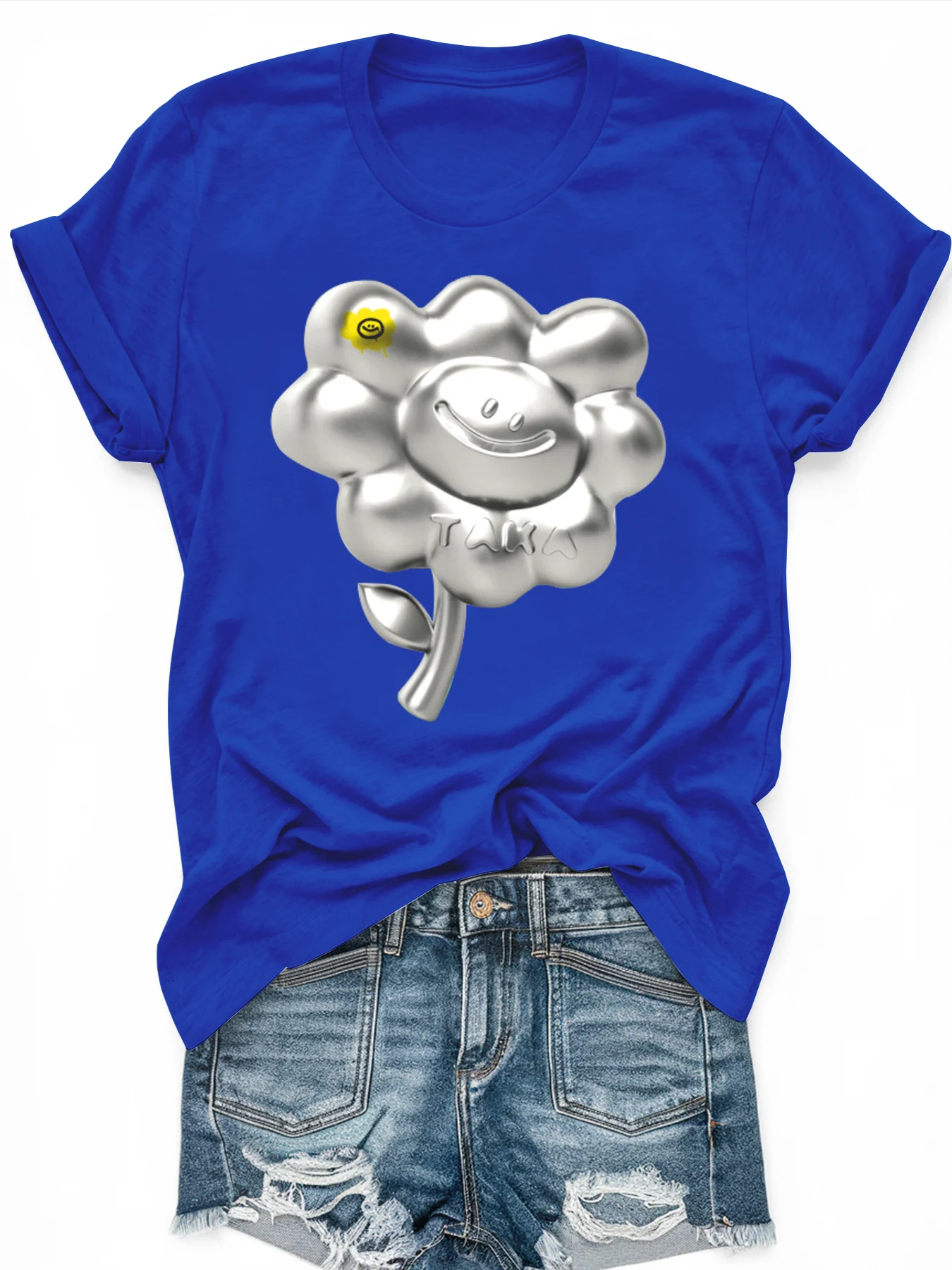 

Женская футболка с короткими рукавами и принтом размера PLUS, свободная и повседневная, мягкая, удобная и дышащая, для занятий спортом на открытом воздухе