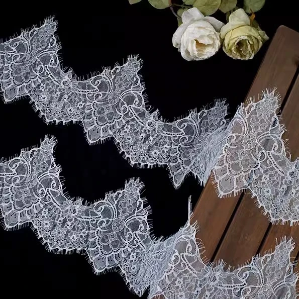 3m long black and white wavy eyelash lace accessories diy clothing wedding dress decoration lace