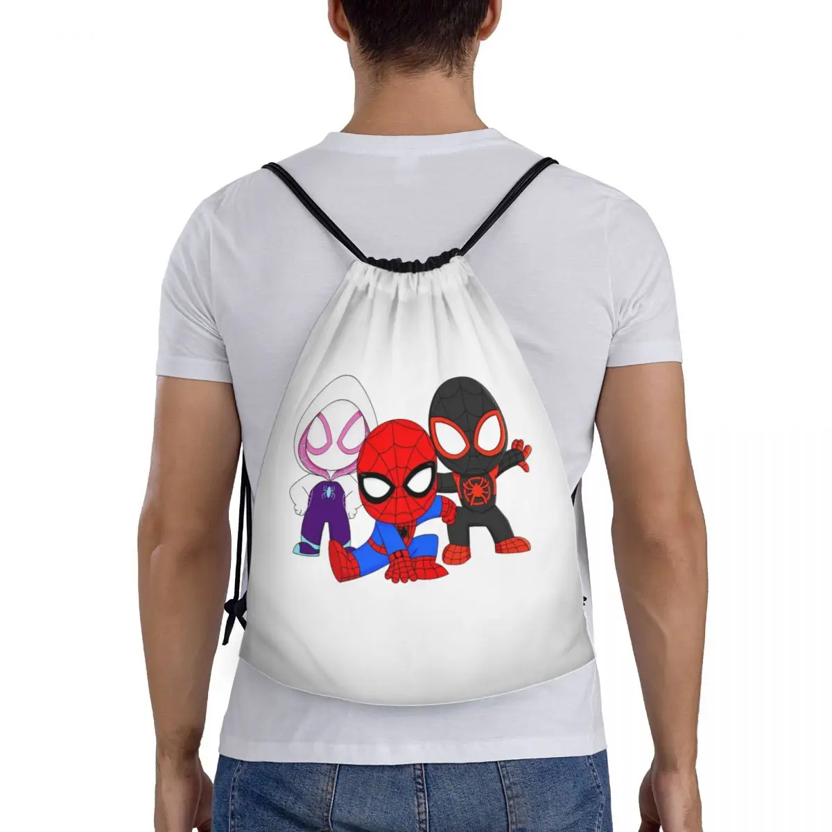 

Рюкзаки Ghost Spider, многофункциональные портативные карманные спортивные сумки на шнурке, сумки для книг для мужчин и женщин, студентов