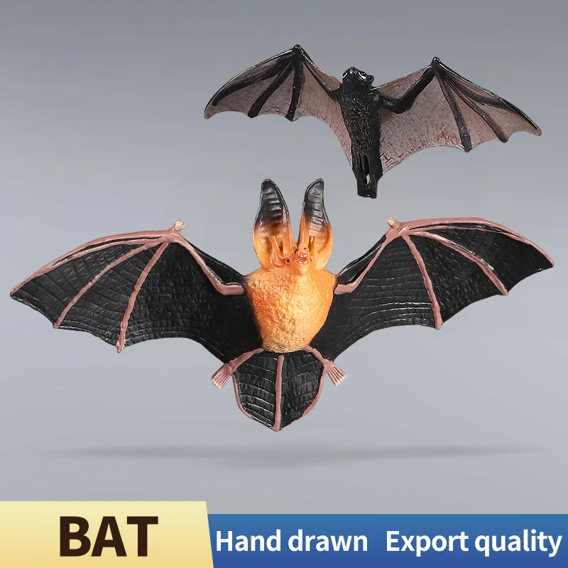 Grande Figurine d'animal de Simulation de chauve-souris, jouet d'apprentissage cognitif Miniature pour enfants, cadeau de Collection décoratif