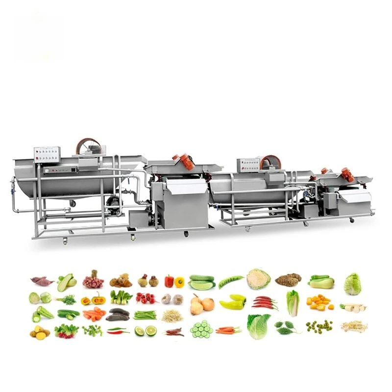 Automatic Vegetable Washer Fruit Cleaning Machine with Water Recycling System Remote Control 380V Energy-Saving CE Certified