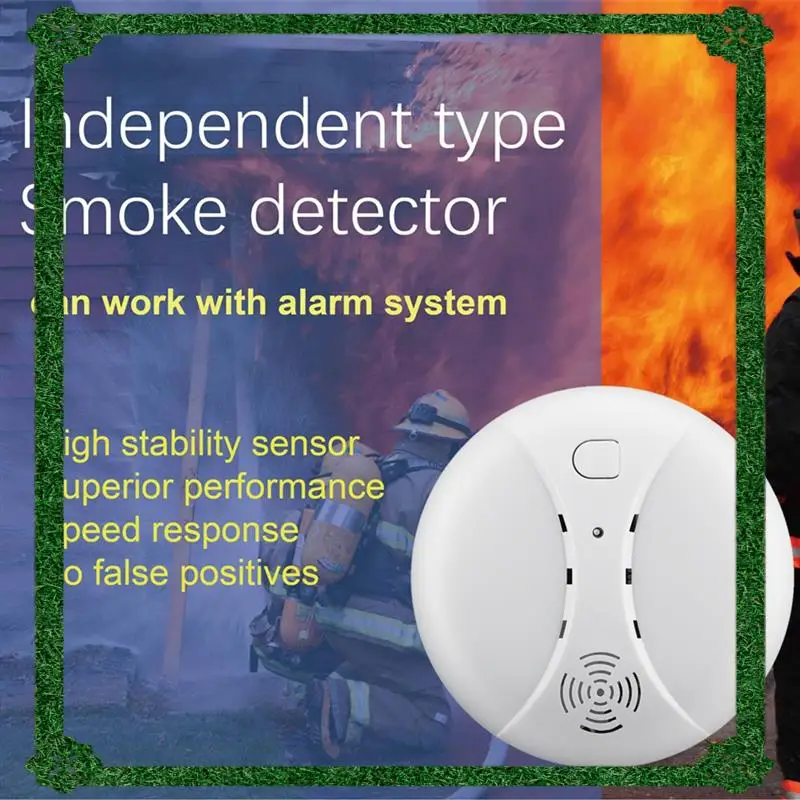 24-Hour Delivery 433Mhz Wireless Fire Alarms Smoke Detectors For Tuya WIFI GSM Home Security Alarm Systems